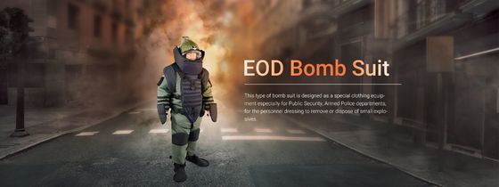 Eod Bomb Suit สีเขียวมะกอกผ้าทอ 21 ชั้น Aramid Fiber