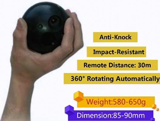 360° Rotating Wireless Real Time ข่าวกรอง 30m Surveillance Ball