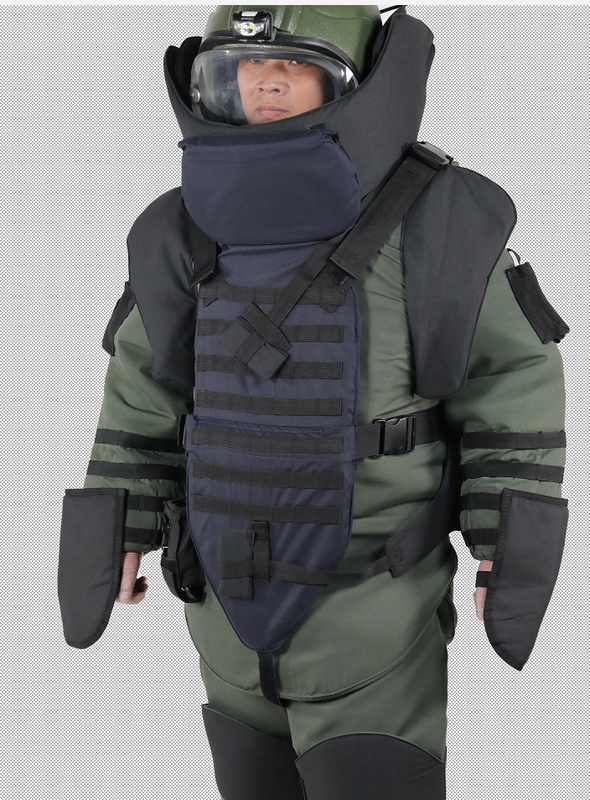 ความปลอดภัยสาธารณะ Aramid Fiber Eod Bomb Suit Advanced สบายยืดหยุ่น